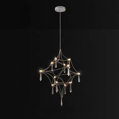 Remote Control Crystal Empire LED Foyer Chandelier Image - 2