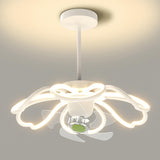 Remote Control Floral Modern Ceiling Fan with LED Light Image - 14