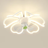 Remote Control Floral Modern Ceiling Fan with LED Light Image - 15