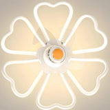 Remote Control Floral Modern Ceiling Fan with LED Light Image - 17