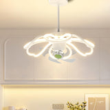 Remote Control Floral Modern Ceiling Fan with LED Light Image - 20