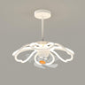 Remote Control Floral Modern Ceiling Fan with LED Light Image - 5