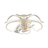 Remote Control Floral Modern Ceiling Fan with LED Light Image - 9