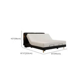 Remote Control Light and Mattress Leather Adjustable Bed #size