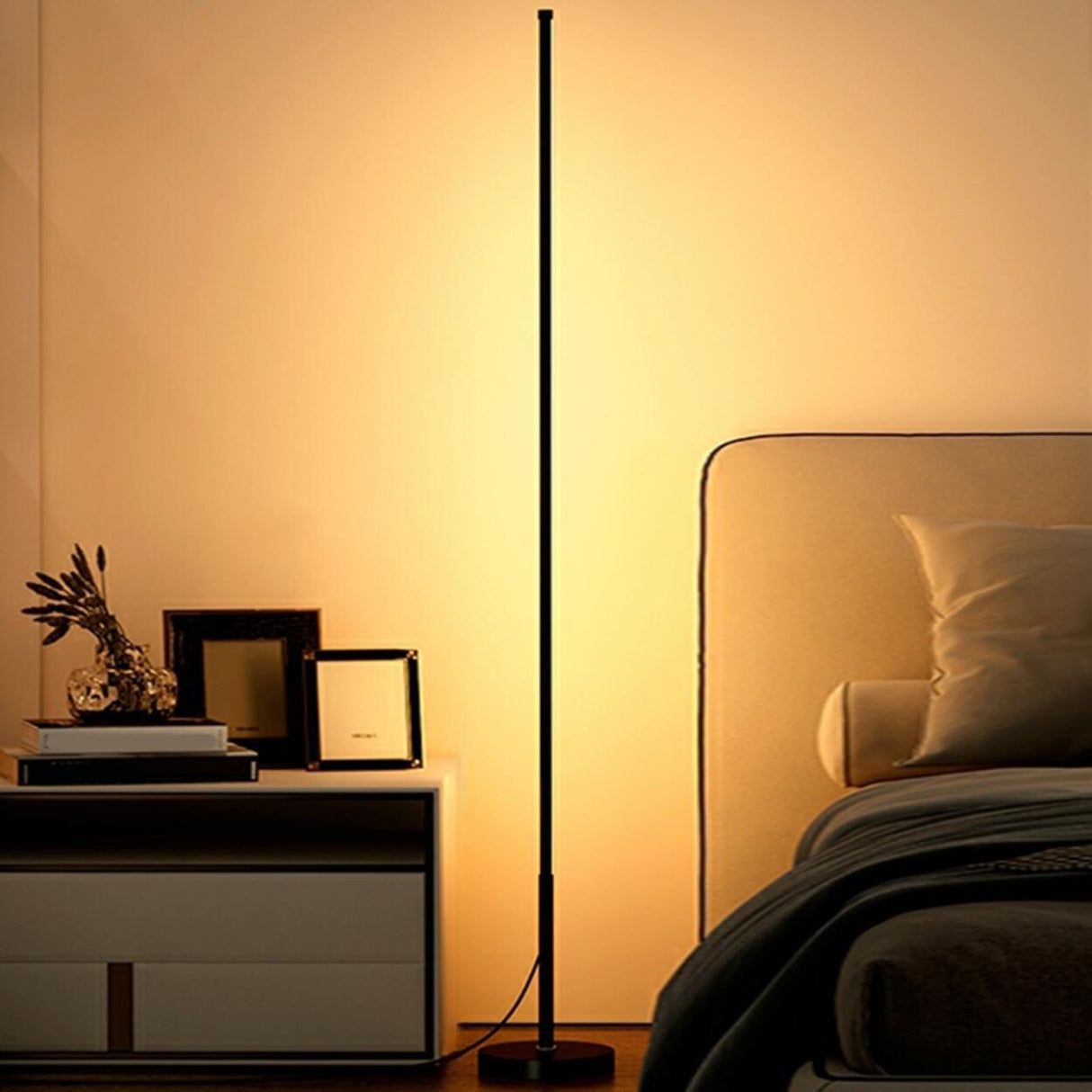 Remote Control Minimalist Linear LED Floor Lamp Image - 13