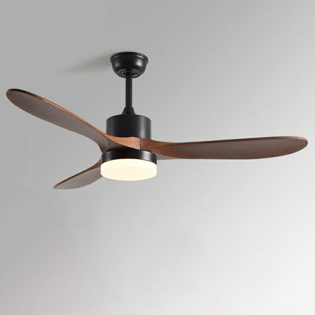 Remote Control Simple 3 Blade Ceiling Fan with Light Image - 2