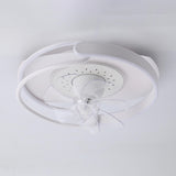 Remote Control Simple Round Ring LED Ceiling Fan Light Image - 13