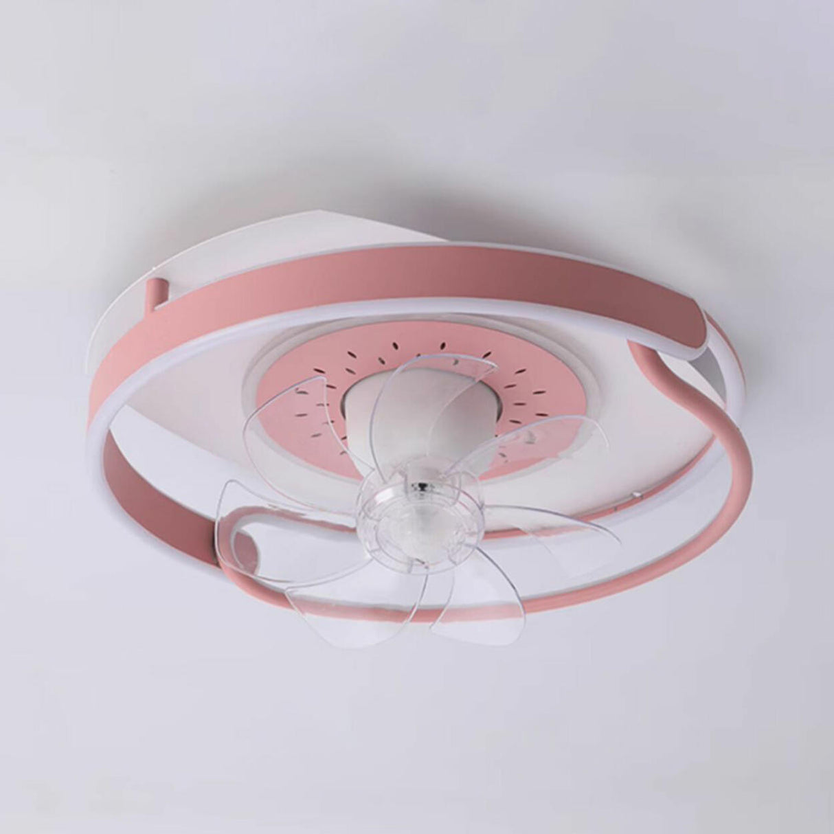 Remote Control Simple Round Ring LED Ceiling Fan Light Image - 14