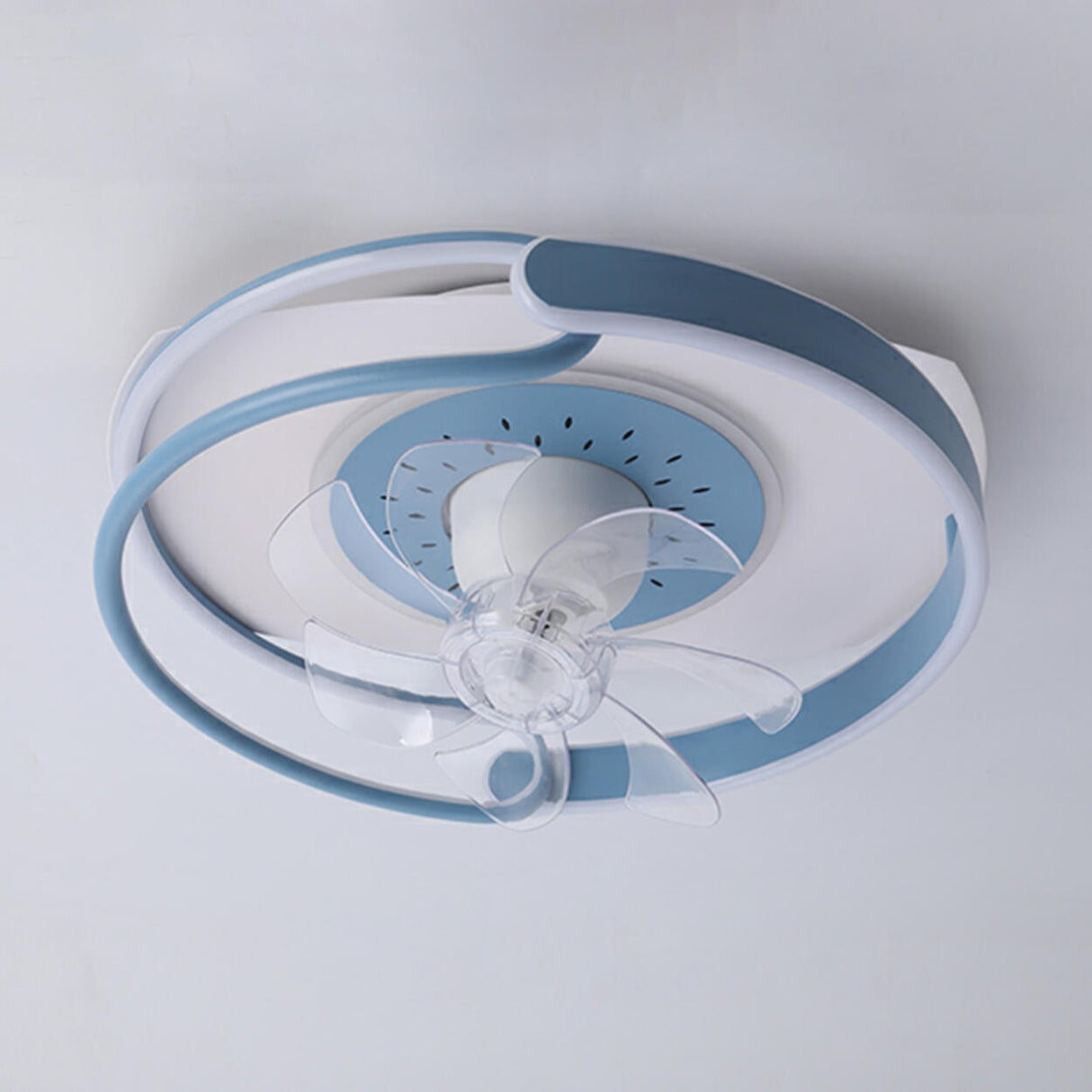 Remote Control Simple Round Ring LED Ceiling Fan Light Image - 15