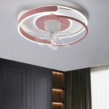 Remote Control Simple Round Ring LED Ceiling Fan Light Image - 17