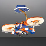 Remote LED Kids Room Helicopter Ceiling Fan with Light Image - 6