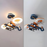 Remote LED Kids Room Helicopter Ceiling Fan with Light Image - 8