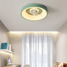 Remote Minimalist Round LED Ceiling Fan with Light Image - 4