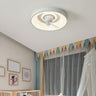 Remote Minimalist Round LED Ceiling Fan with Light Image - 8