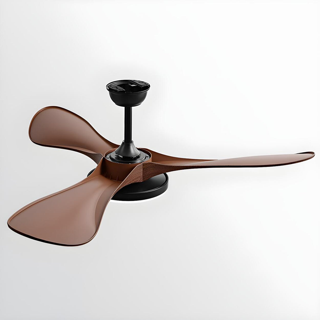 Remote Modern 3 Wood Blade Ceiling Fan with LED Light Image - 13