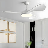 Remote Modern 3 Wood Blade Ceiling Fan with LED Light Image - 14