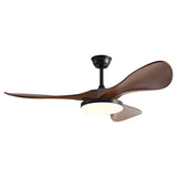 Remote Modern 3 Wood Blade Ceiling Fan with LED Light Image - 5