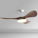 Remote Modern 3 Wood Blade Ceiling Fan with LED Light Image - 7