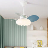 Remote Simple 3 Blade Cloud Ceiling Fan with LED Light Image - 3