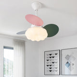 Remote Simple 3 Blade Cloud Ceiling Fan with LED Light Image - 4