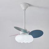 Remote Simple 3 Blade Cloud Ceiling Fan with LED Light Image - 7