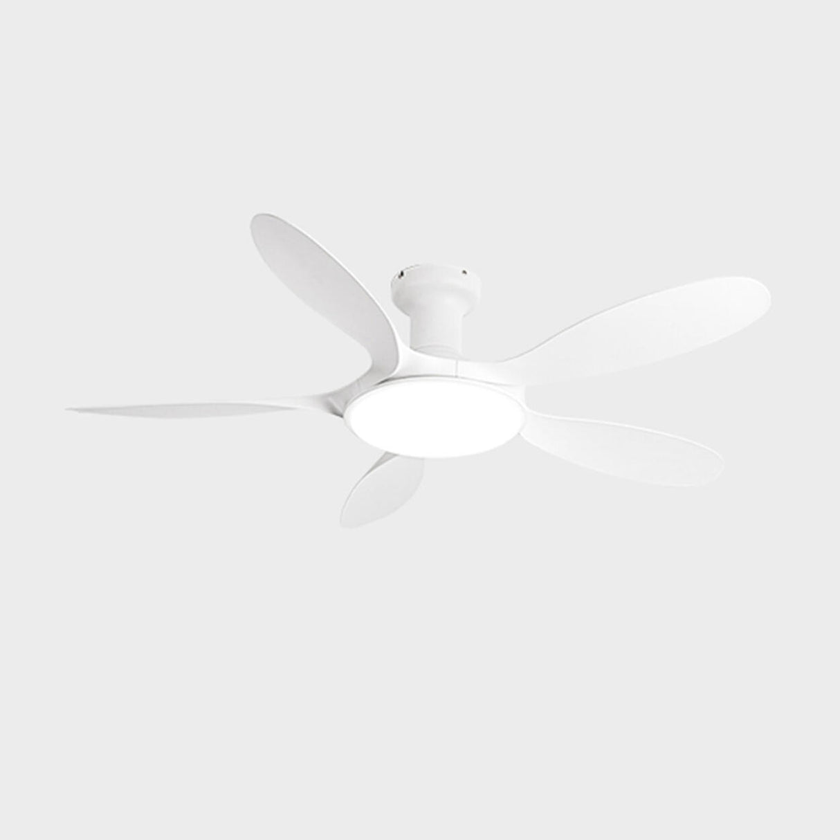 Remote Simple 5 Blade Wood LED Ceiling Fan with Light Image - 13