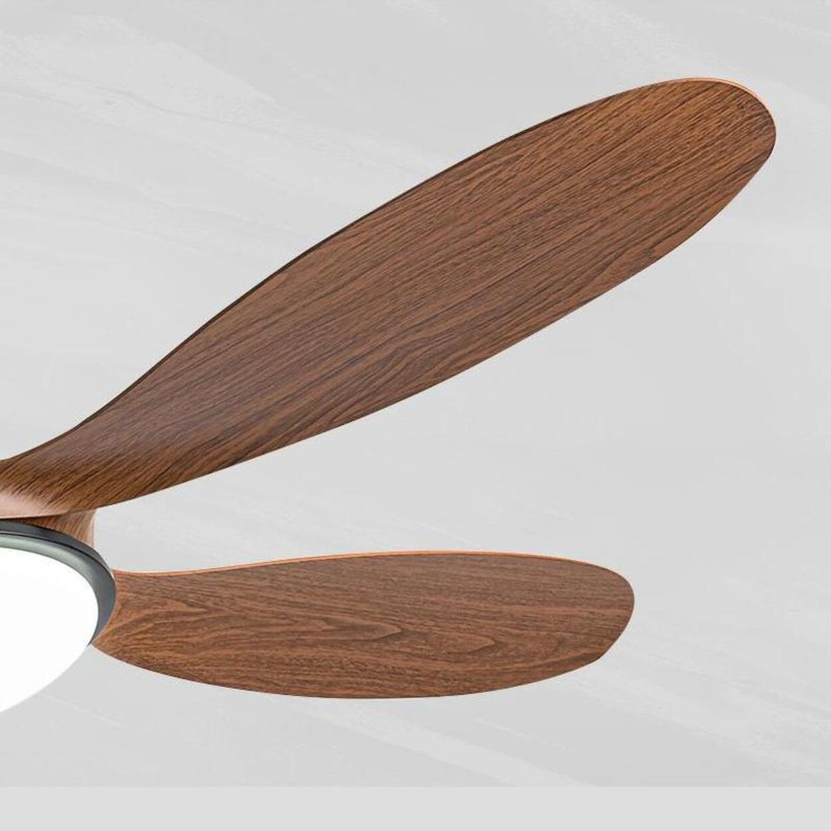 Remote Simple 5 Blade Wood LED Ceiling Fan with Light Image - 17