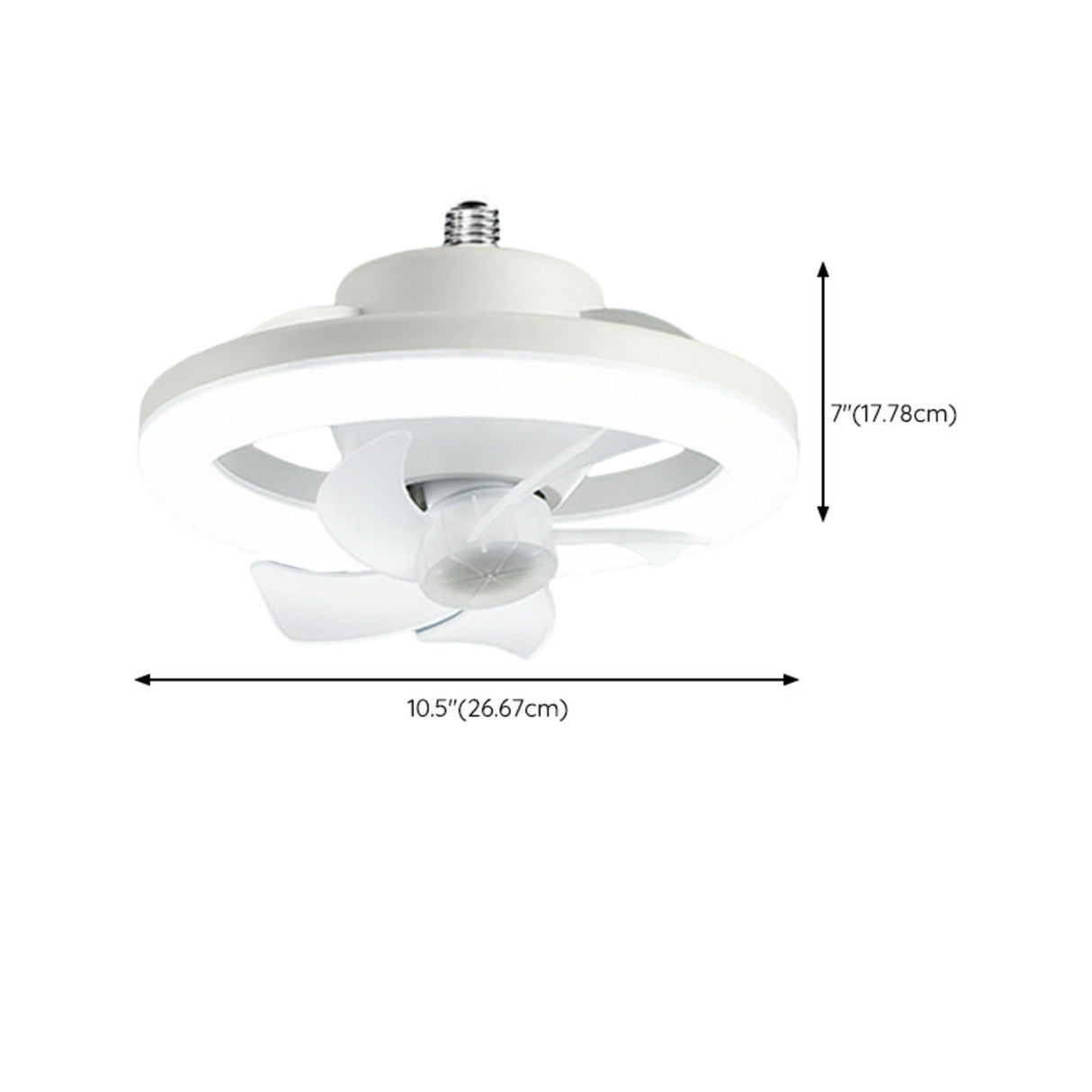 Remote Simple Modern White Round Pendant Fan with Light 