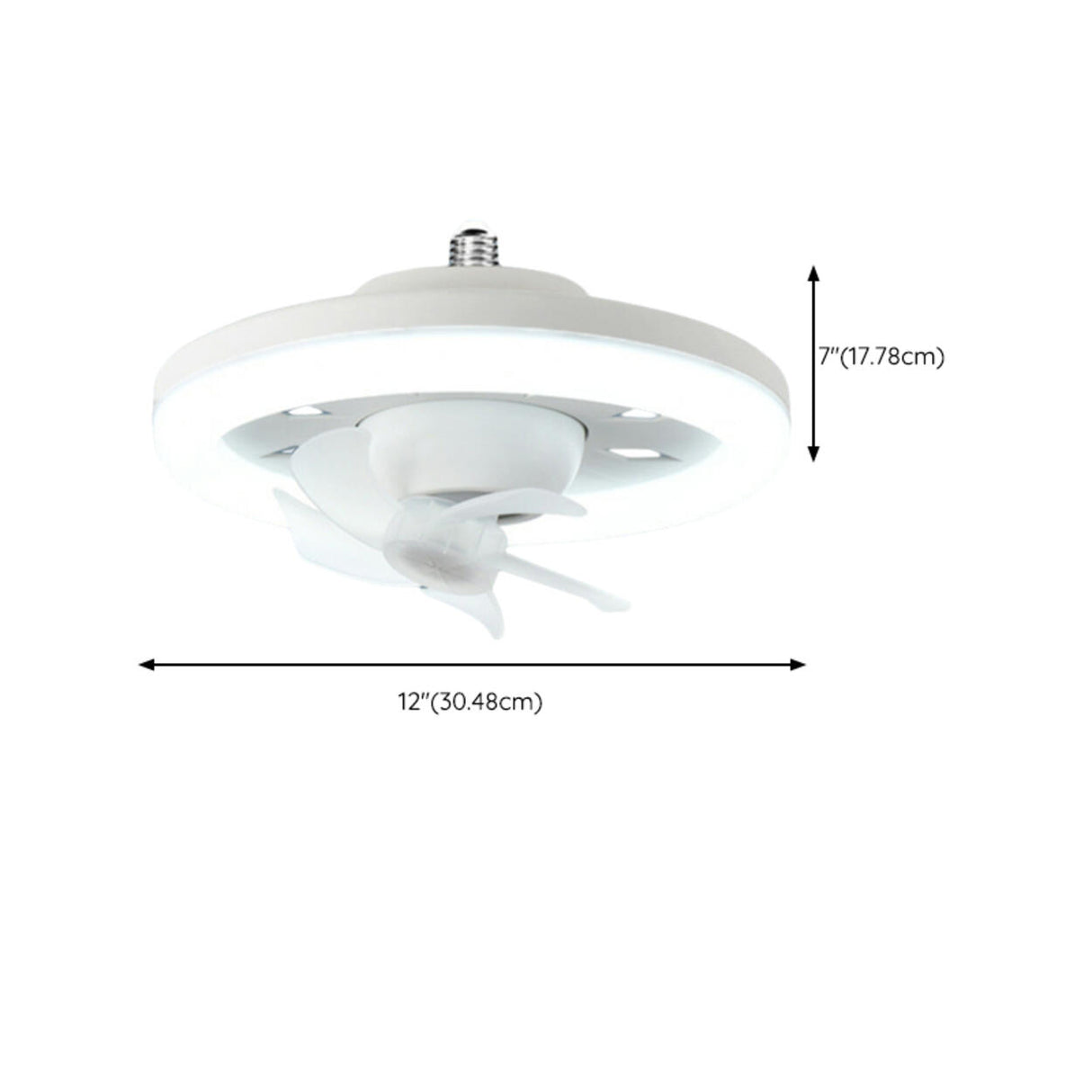 Remote Simple Modern White Round Pendant Fan with Light Image - 13