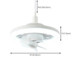 Remote Simple Modern White Round Pendant Fan with Light Image - 15