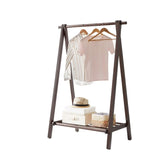 Removable A-Frame Shelves Cherry Wood Storage Coat Rack Image - 9