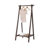 Removable A-Frame Shelves Cherry Wood Storage Coat Rack Image - 7