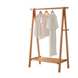 Removable A-Frame Shelves Cherry Wood Storage Coat Rack Image - 15