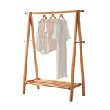 Removable A-Frame Shelves Cherry Wood Storage Coat Rack Image - 16