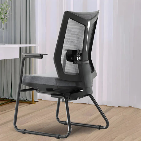 Removable Arms Black Ergonomic Mesh Office Chairs Image - 1