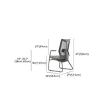 Removable Arms Black Ergonomic Mesh Office Chairs #size