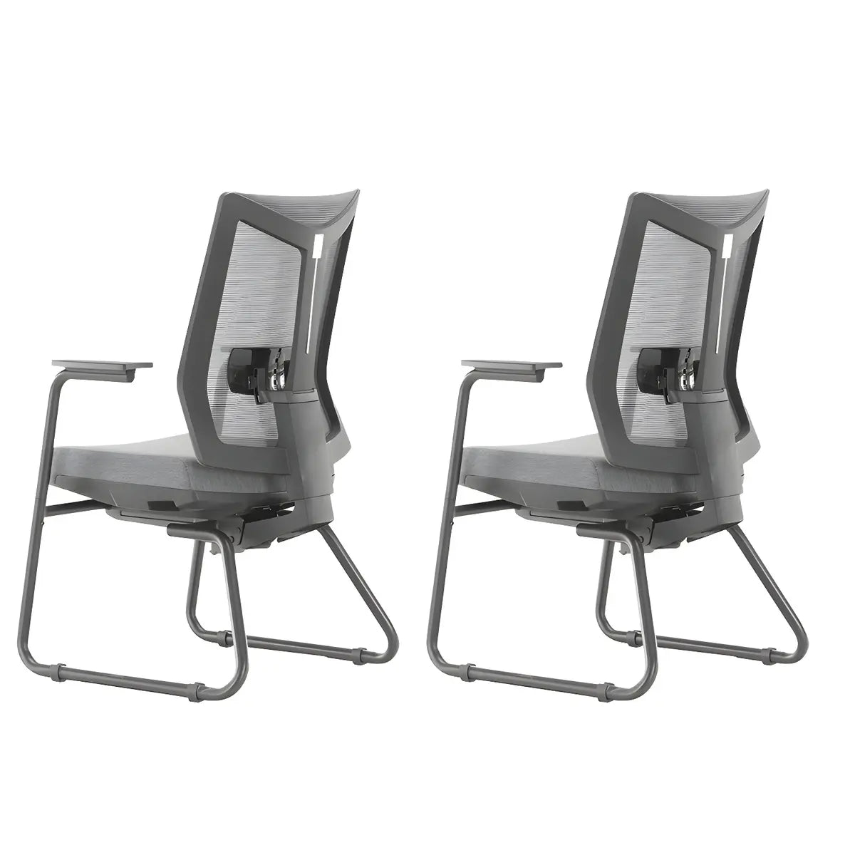 Removable Arms Black Ergonomic Mesh Office Chairs Image - 3