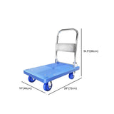 Removable Blue Handle Black Rubber Wheel Utility Cart #size