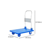 Removable Blue Handle Black Rubber Wheel Utility Cart Image - 12