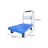 Removable Blue Handle Black Rubber Wheel Utility Cart Image - 13