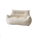 Removable Cover Beige Large Sherpa Lounge Bean Bag Image - 13