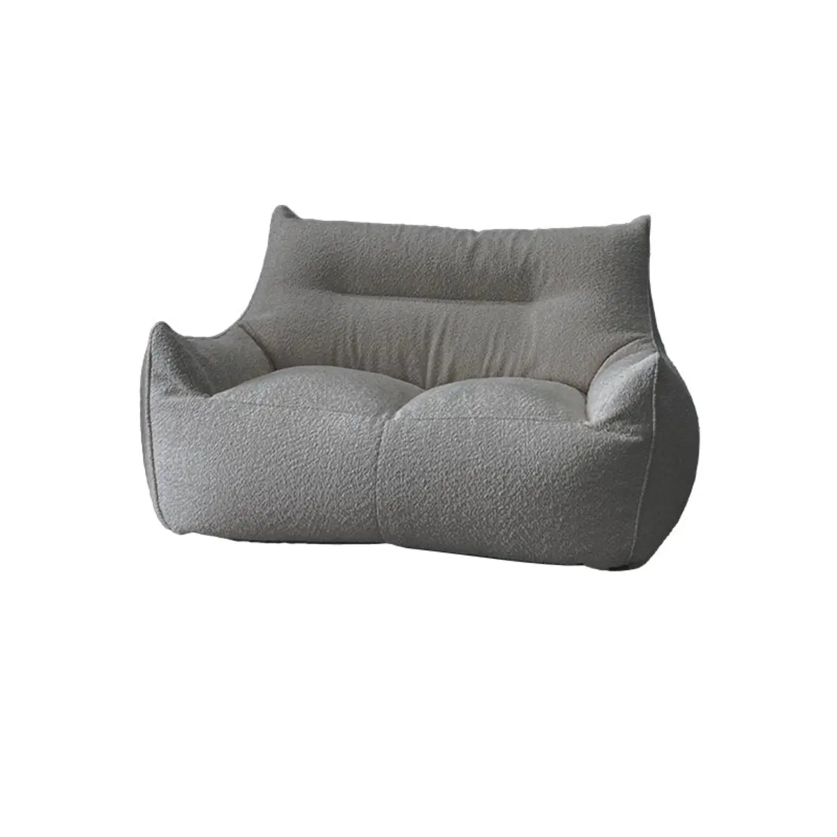 Removable Cover Beige Large Sherpa Lounge Bean Bag Image - 17