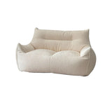 Removable Cover Beige Large Sherpa Lounge Bean Bag Image - 21