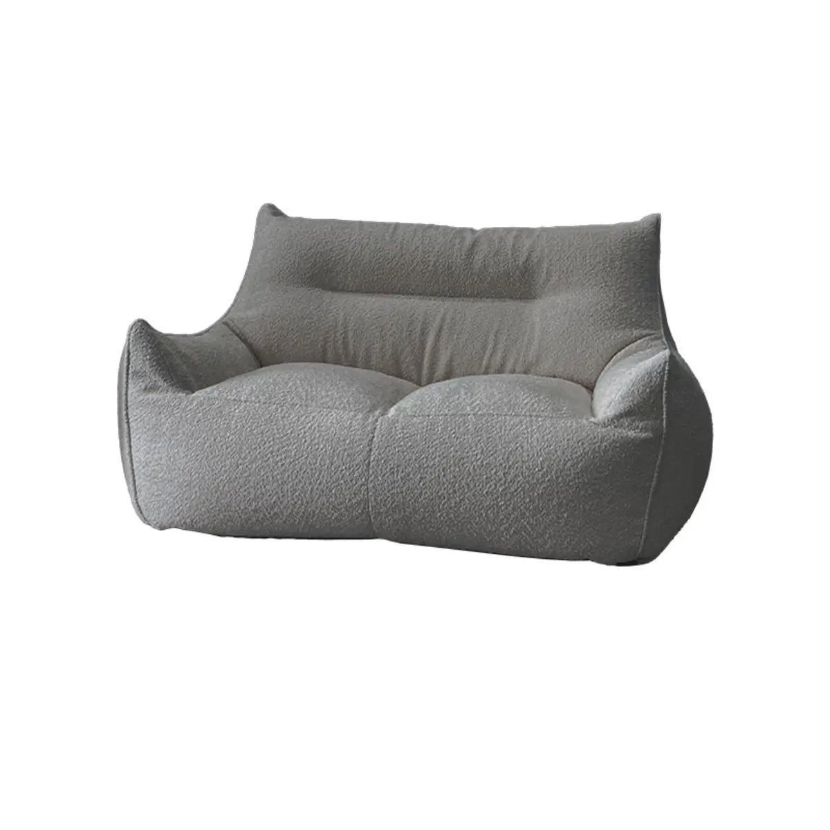 Removable Cover Beige Large Sherpa Lounge Bean Bag Image - 23