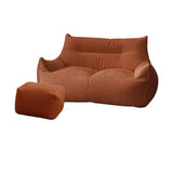 Removable Cover Beige Large Sherpa Lounge Bean Bag Image - 26