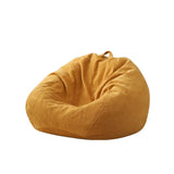 Removable Cover Yellow Round Snowflake Velvet Bean Bag Seat Image - 24