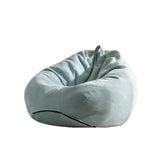 Removable Cover Yellow Round Snowflake Velvet Bean Bag Seat Image - 29