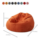 Removable Cover Yellow Round Snowflake Velvet Bean Bag Seat Image - 34