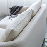 Removable Cushion Cotton Linen Flared Arm Pillow Sofa Image - 3