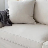 Removable Cushion Cotton Linen Flared Arm Pillow Sofa Image - 4